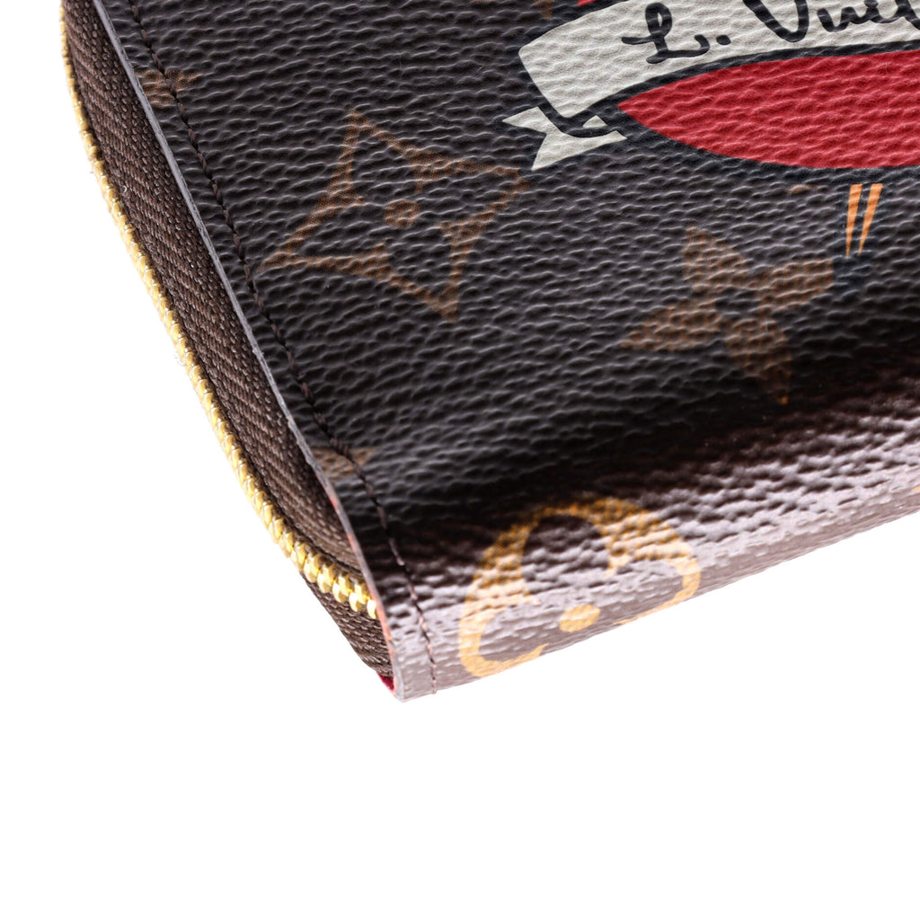 Louis Vuitton Zippy Coin Purse Limited Edition Patches Monogram Canvas