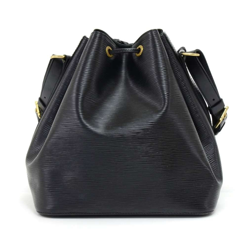 Louis Vuitto Petit Noe Black Epi Leather Bag
