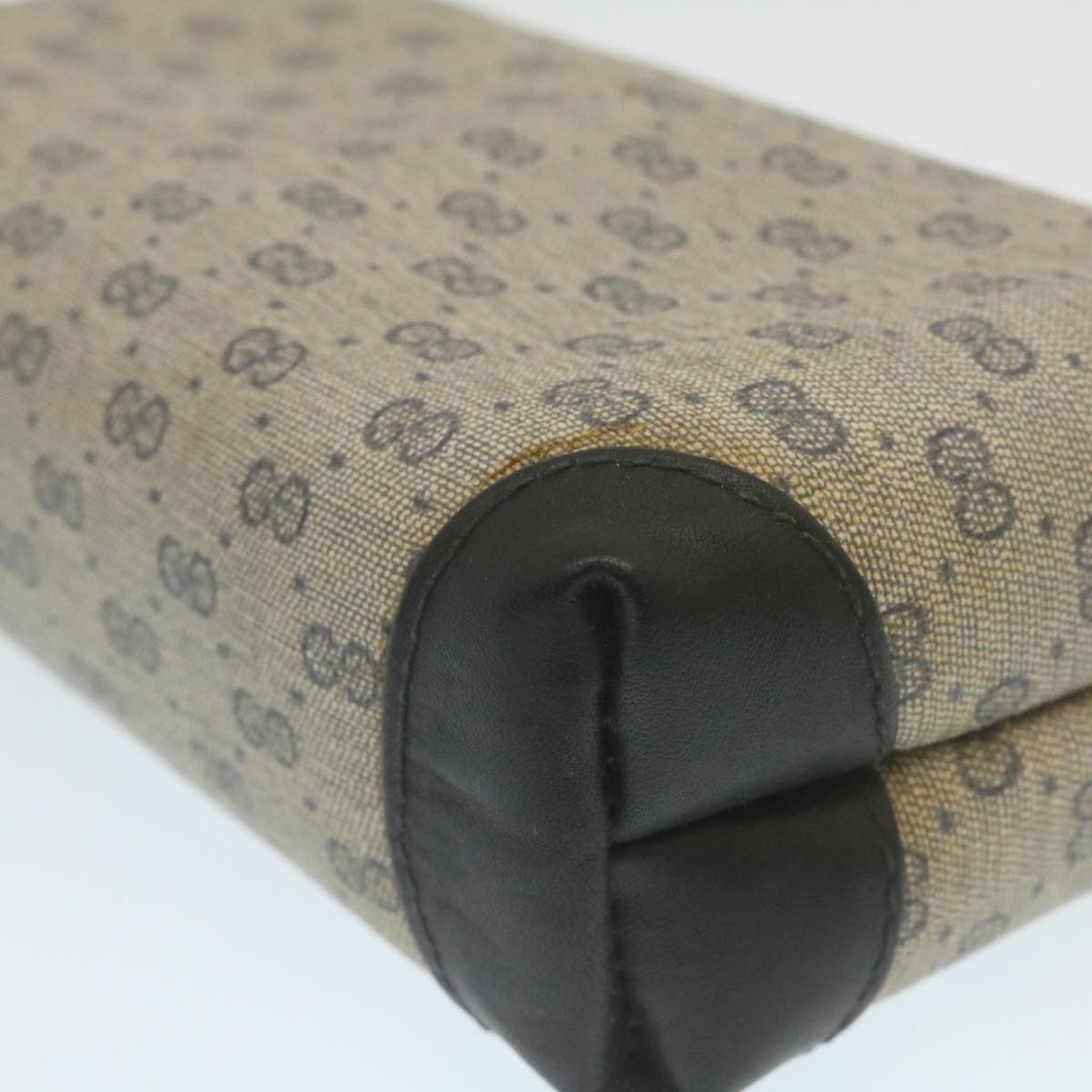 GUCCI Micro GG Canvas Pouch PVC Leather Navy 29455