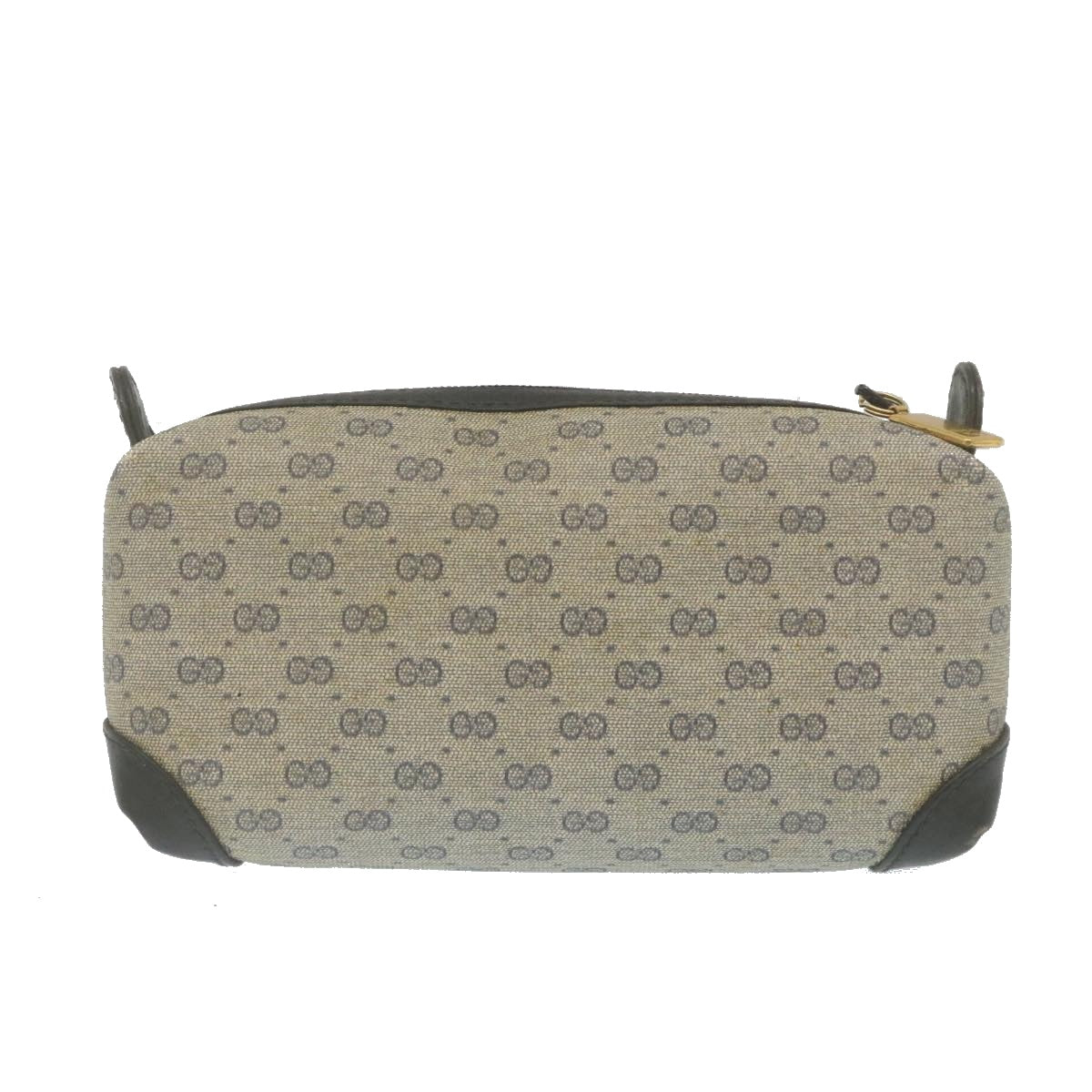 GUCCI Micro GG Canvas Pouch PVC Leather Navy 29455