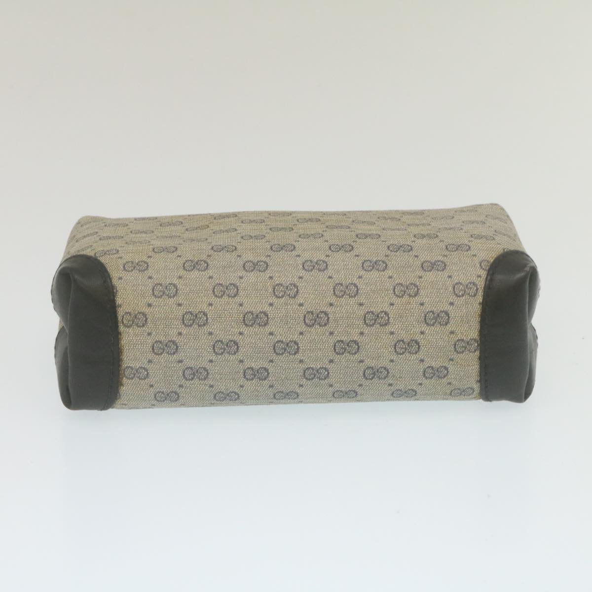 GUCCI Micro GG Canvas Pouch PVC Leather Navy 29455