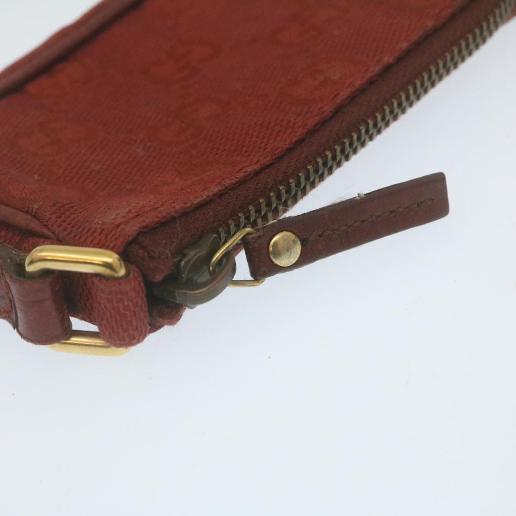 GUCCI GG Canvas Coin Purse Red 29473