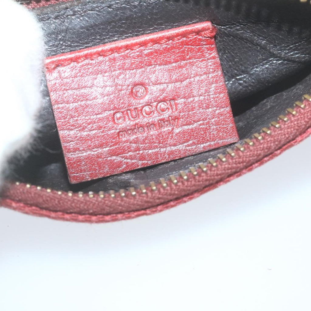 GUCCI GG Canvas Coin Purse Red 29473