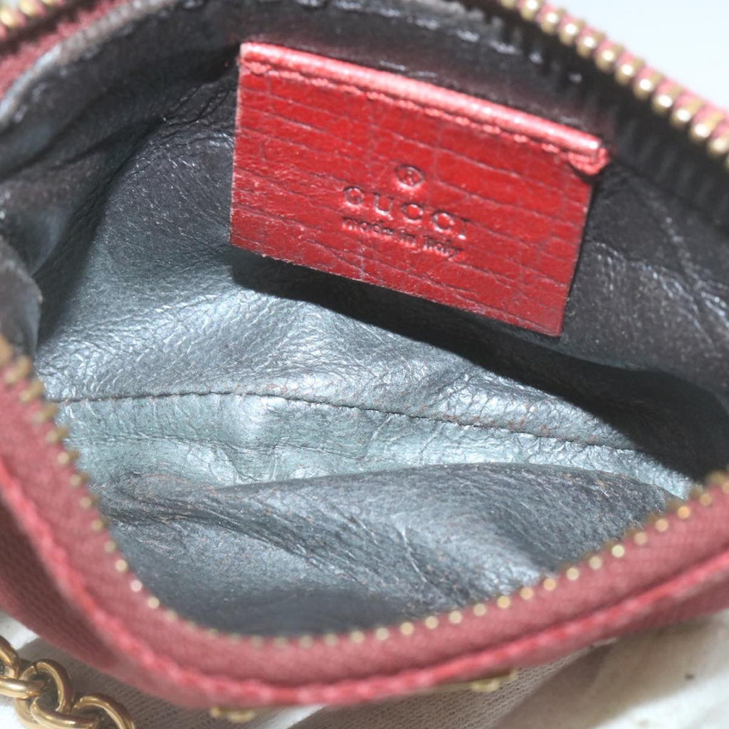 GUCCI GG Canvas Coin Purse Red 29473