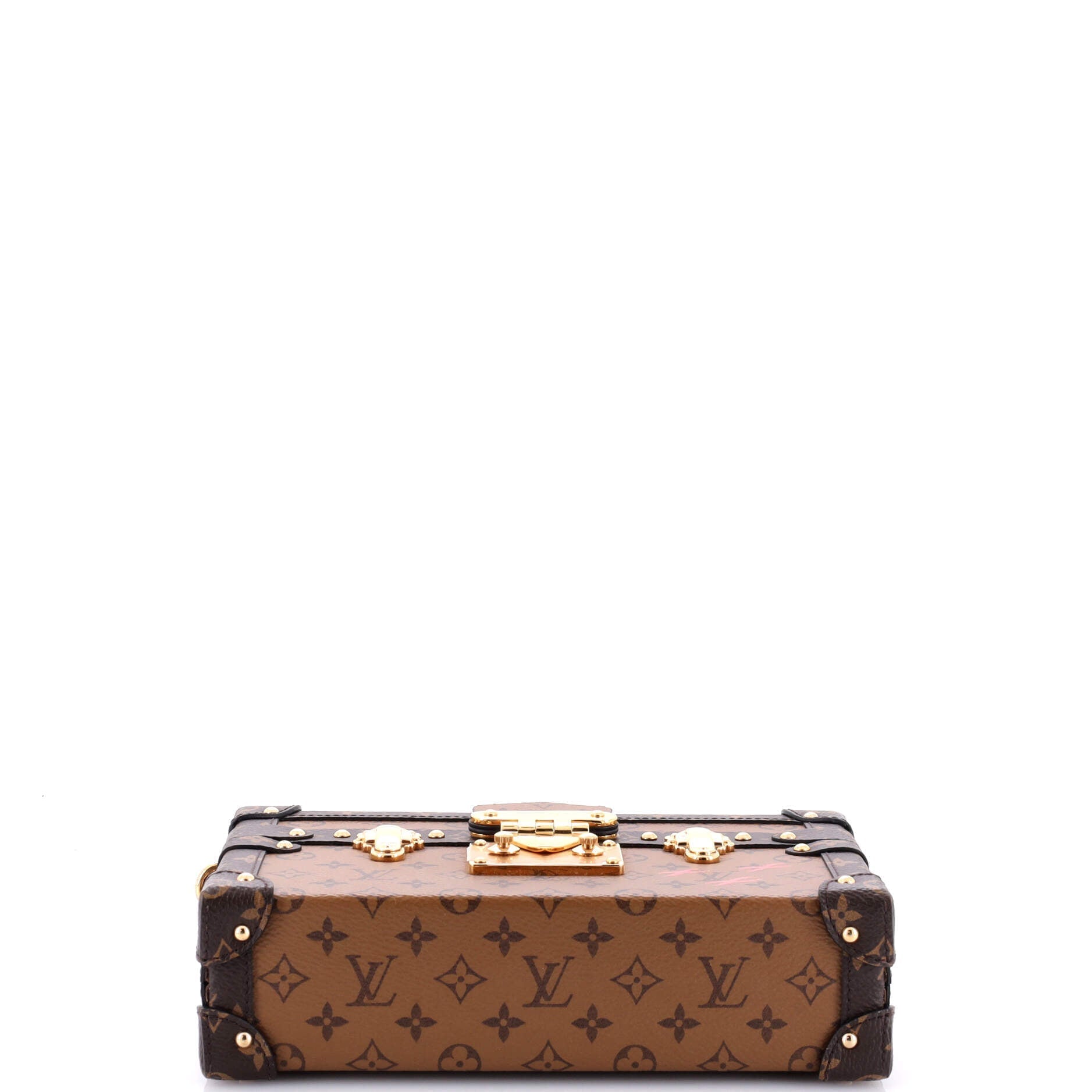 Louis Vuitton Petite Malle Handbag Reverse Monogram Canvas