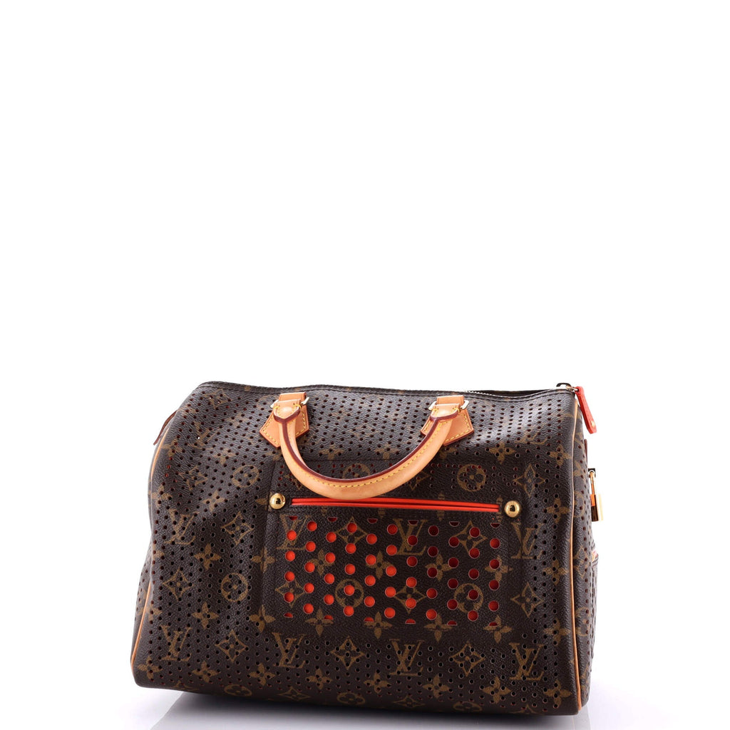 Louis Vuitton Speedy Handbag Perforated Monogram Canvas 30