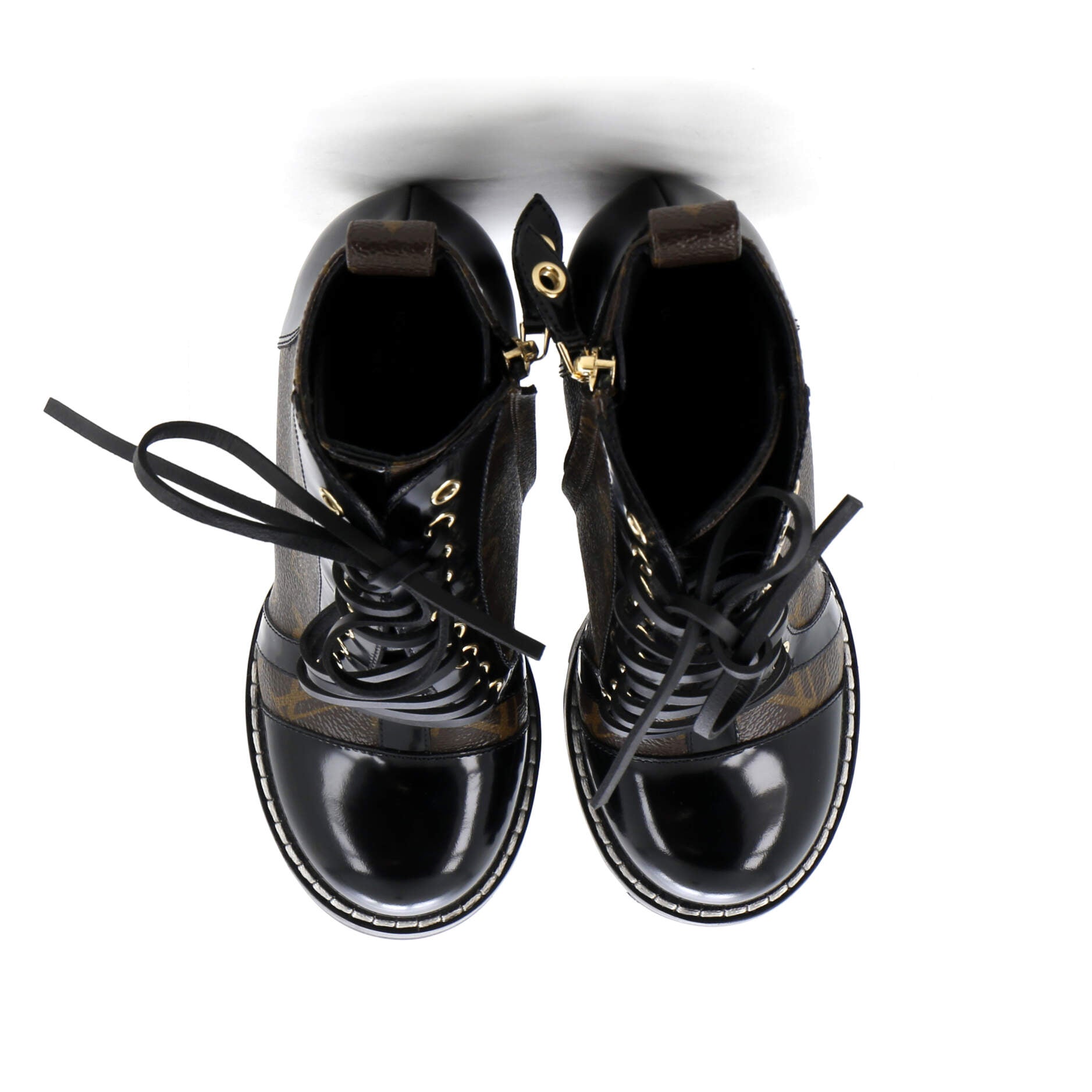 Louis Vuitton Women's Star Trail Ankle Boots Monogram Canvas with Patent