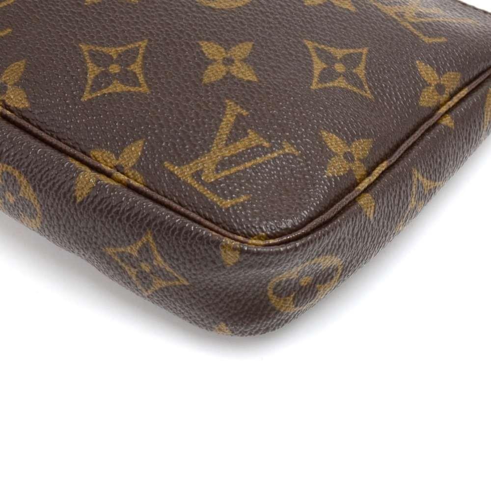 Louis Vuitto Pochette Accessoires Monogram Canvas Evening Bag with Long Strap