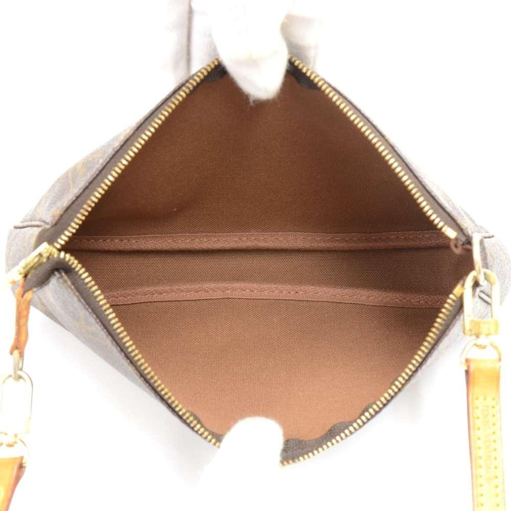 Louis Vuitto Pochette Accessoires Monogram Canvas Evening Bag with Long Strap