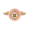 Louis Vuitton B Blossom Ring 18K Rose Gold and 18K White Gold with Pink Opal and Diamonds