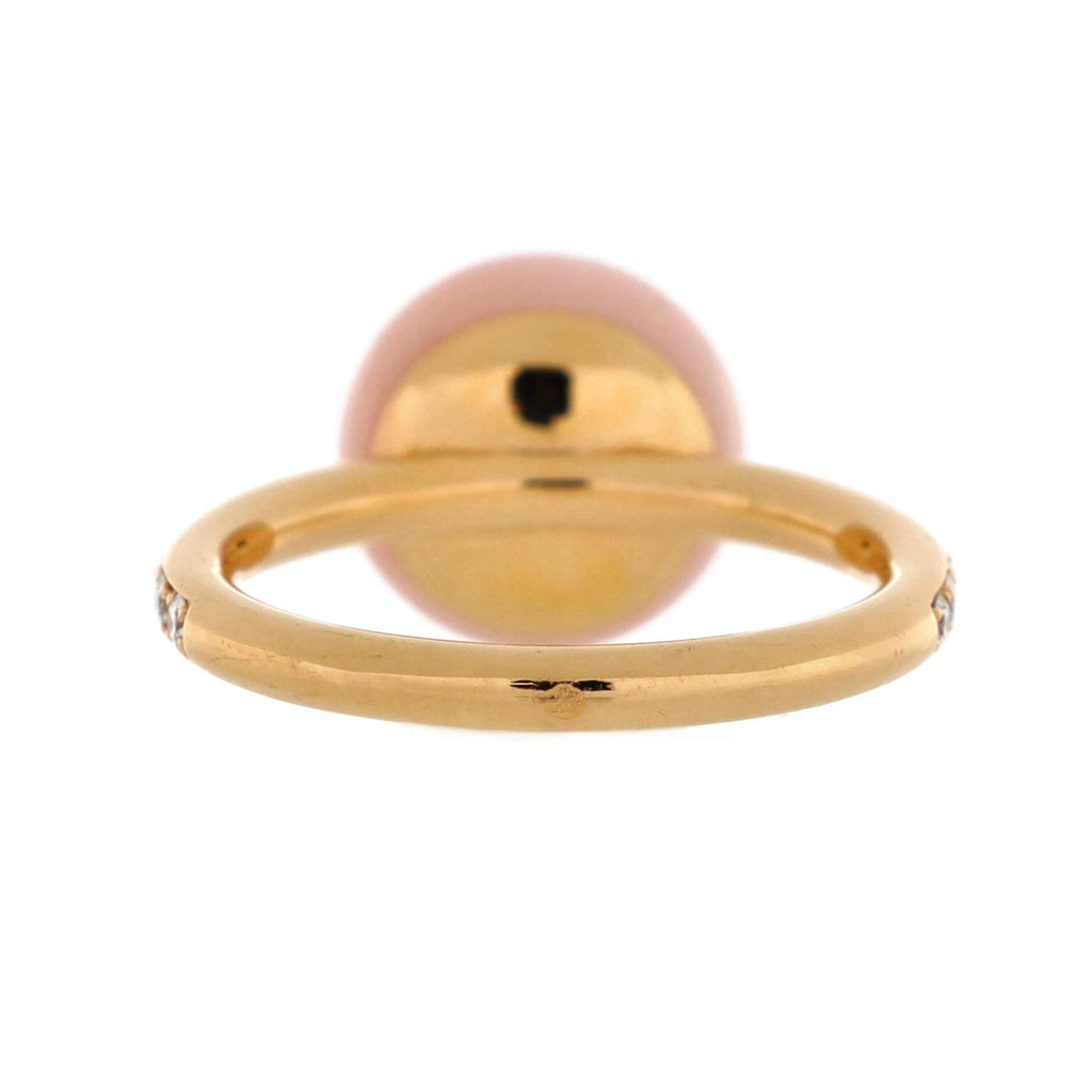 Louis Vuitton B Blossom Ring 18K Rose Gold and 18K White Gold with Pink Opal and Diamonds
