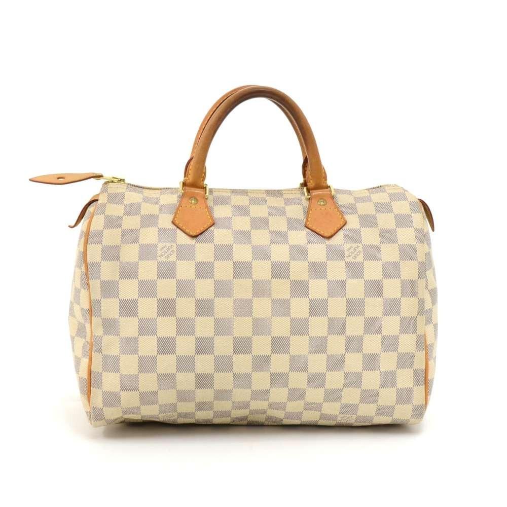 Louis Vuitto Speedy 30 Damier Azur Canvas City Handbag