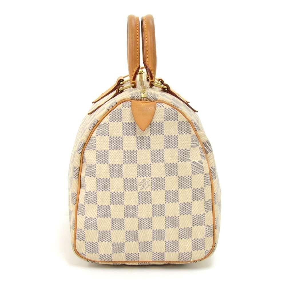 Louis Vuitto Speedy 30 Damier Azur Canvas City Handbag