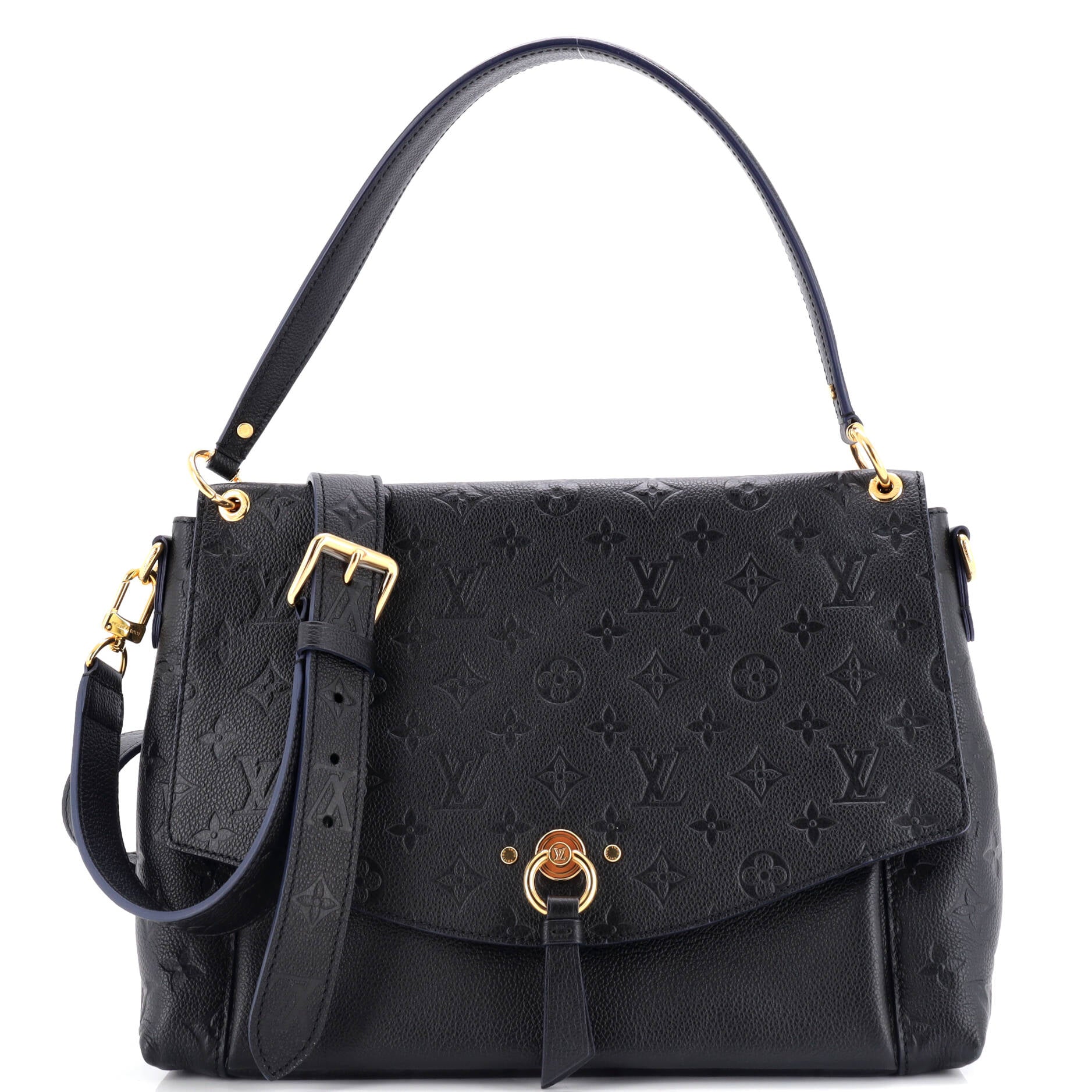 Louis Vuitton Blanche Handbag Monogram Empreinte Leather MM