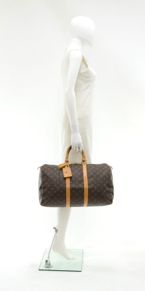 Louis Vuitto Keepall 45 Monogram Canvas Travel Bag