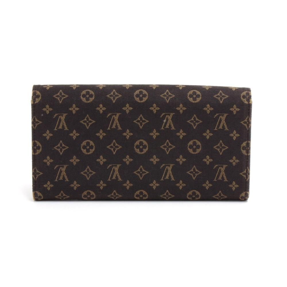 Louis Vuitto Ebene Mini Lin Monogram Canvas Bifold Wallet