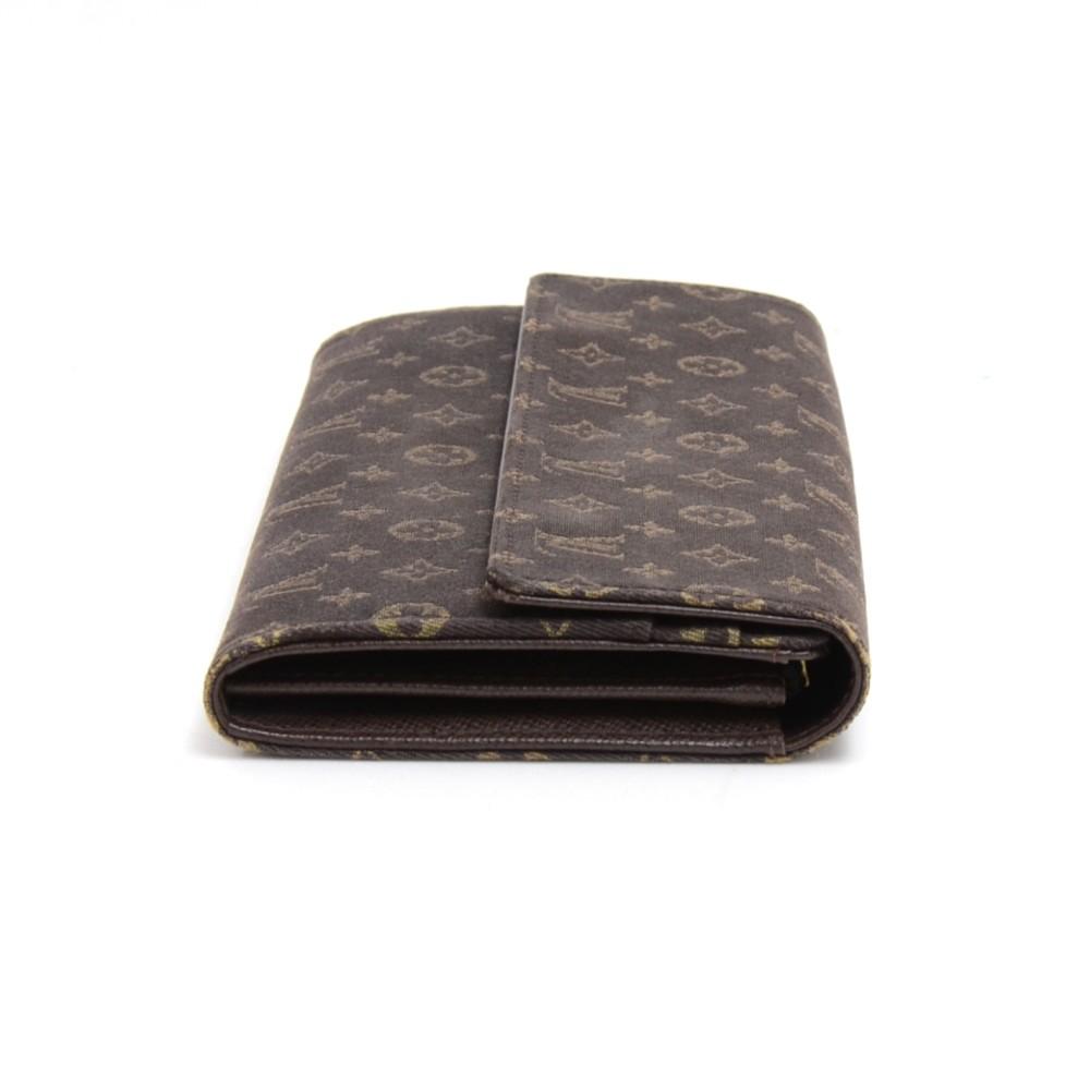 Louis Vuitto Ebene Mini Lin Monogram Canvas Bifold Wallet