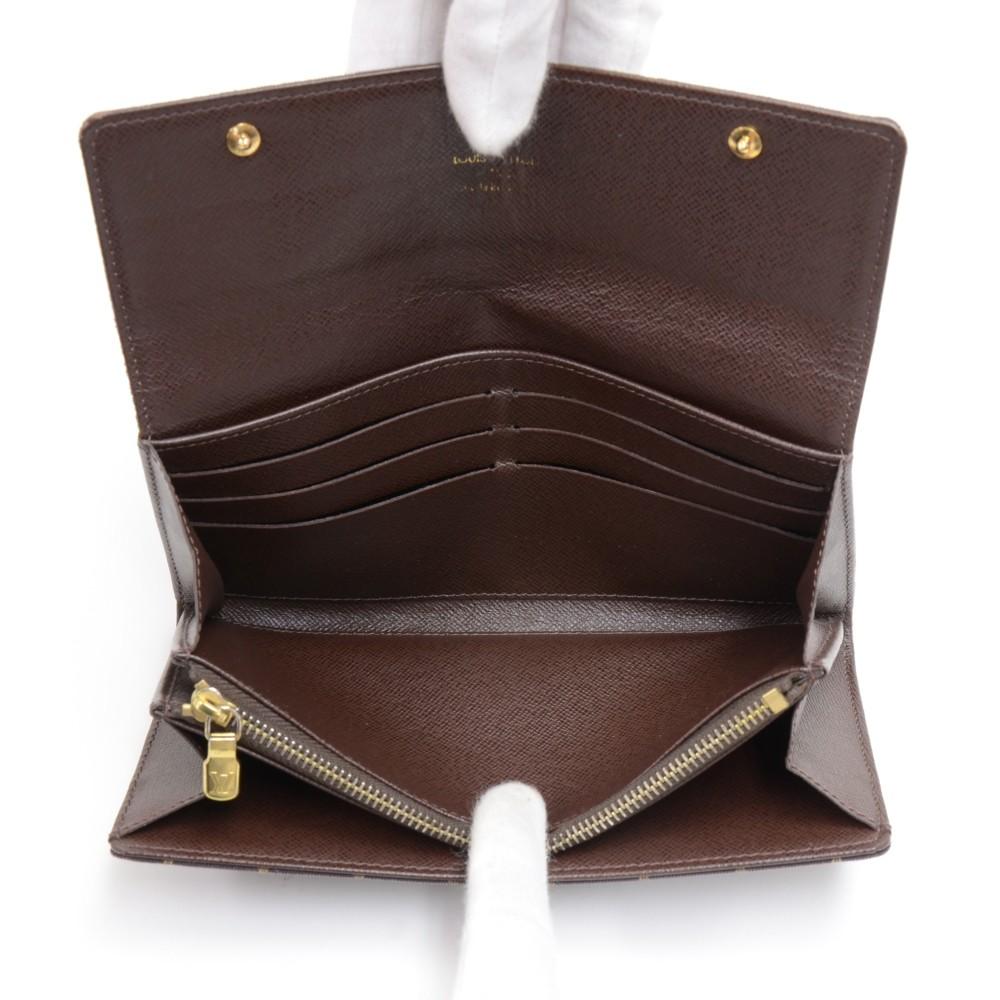Louis Vuitto Ebene Mini Lin Monogram Canvas Bifold Wallet