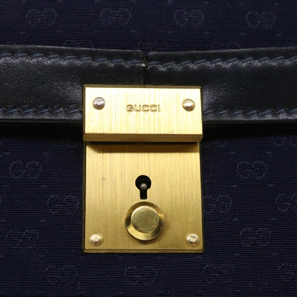 GUCCI Micro GG Canvas Clutch Bag Navy 29798