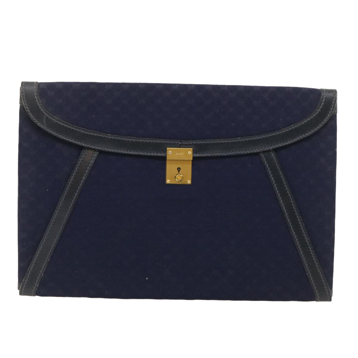 GUCCI Micro GG Canvas Clutch Bag Navy 29798