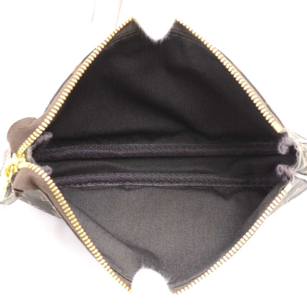 Louis Vuitto Bucket PM Mini Lin Monogram EbÃ¨ne Canvas Shoulder Bag with Pouch