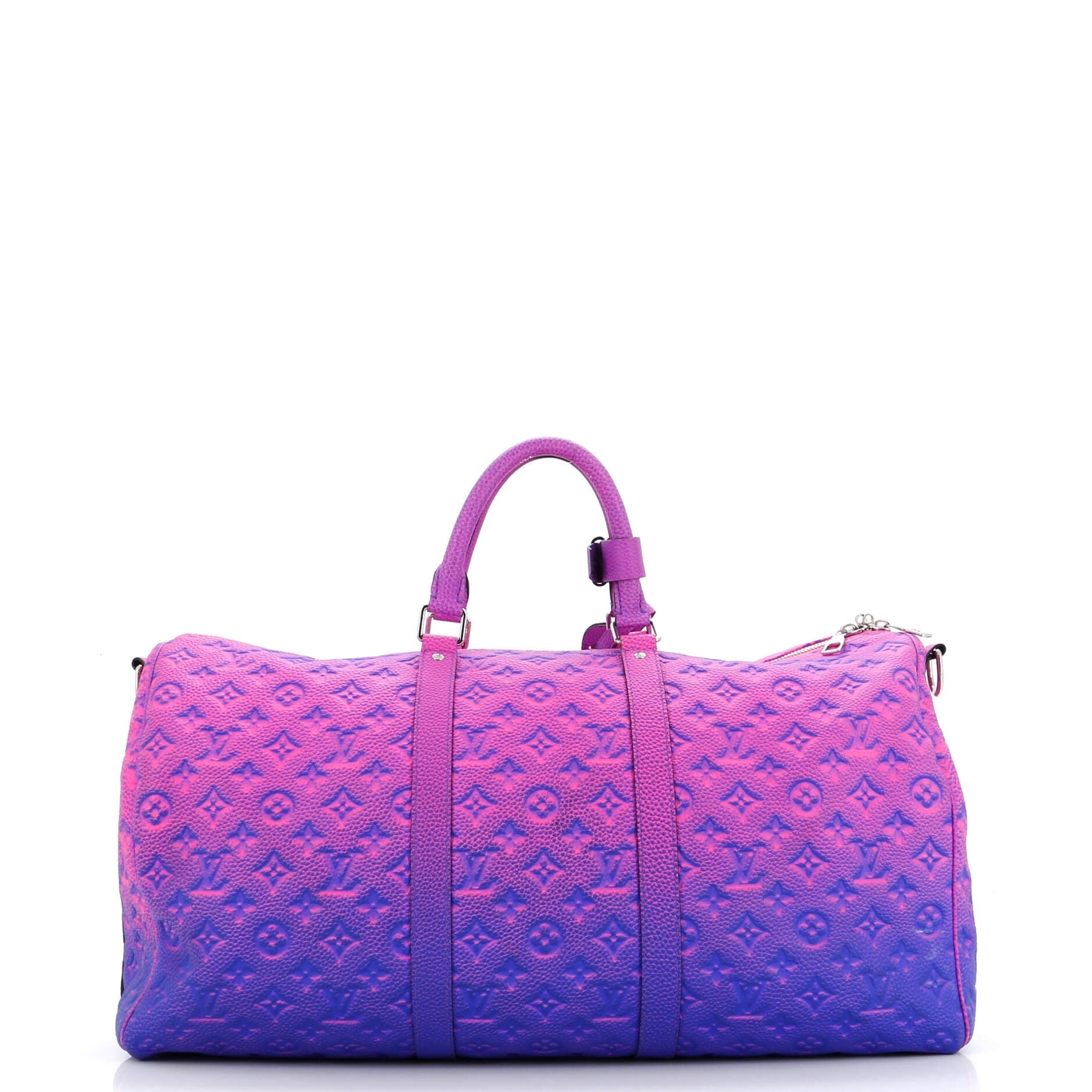 Louis Vuitton Keepall Bandouliere Bag Limited Edition Illusion Monogram Taurillon Leather 50