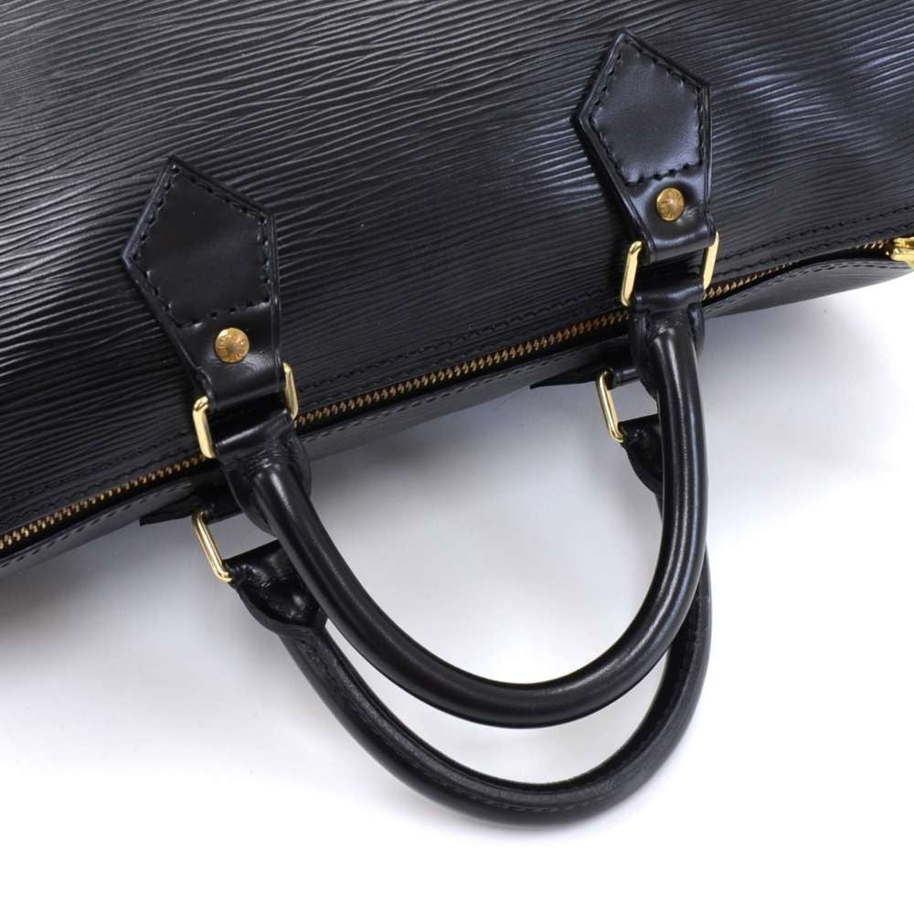 Louis Vuitto Speedy 30 Black Epi Leather City Handbag