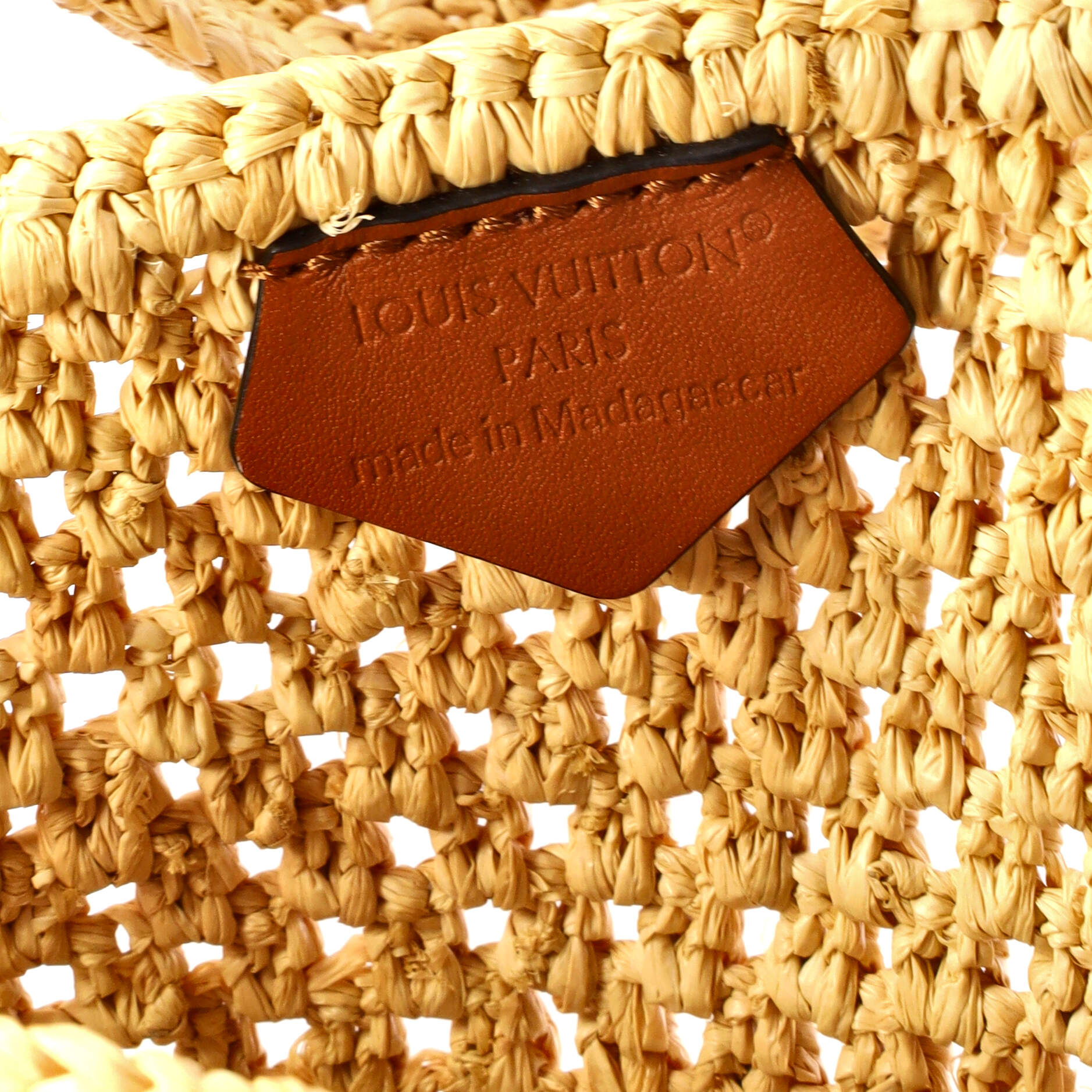 Louis Vuitton OnTheGo Tote Crochet Raffia with Leather MM