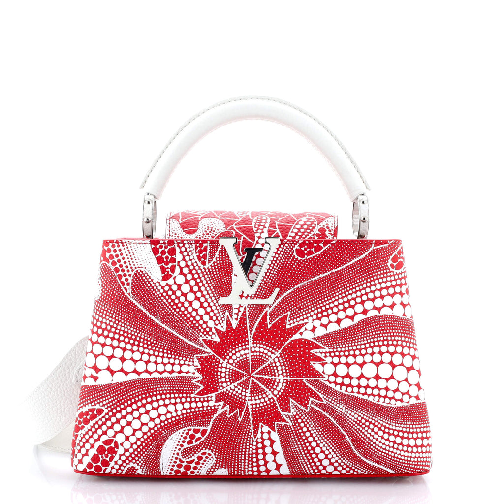Louis Vuitton Capucines Bag Yayoi Kusama Flower Infinity Dots Taurillon Leather BB