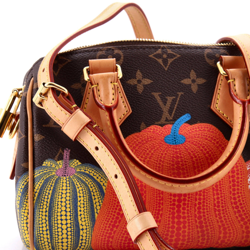 Louis Vuitton Speedy Bandouliere Bag Yayoi Kusama Pumpkins Monogram Canvas 20