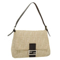 FENDI Zucca Canvas Mamma Baguette Shoulder Bag Beige 29900