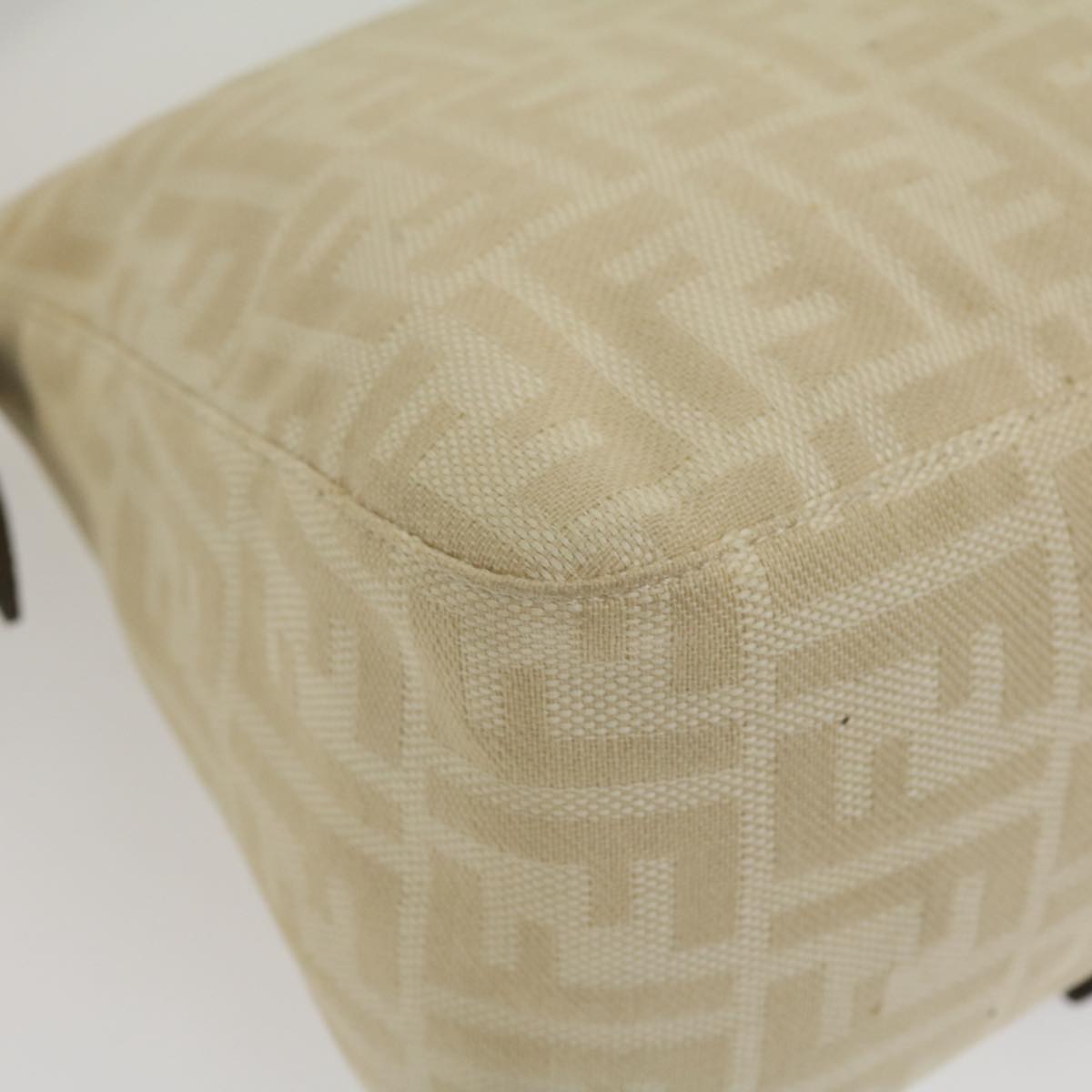FENDI Zucca Canvas Mamma Baguette Shoulder Bag Beige 29900