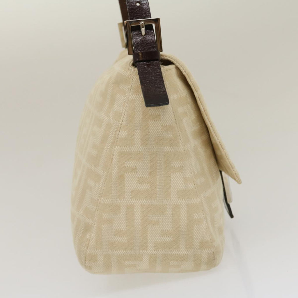 FENDI Zucca Canvas Mamma Baguette Shoulder Bag Beige 29900