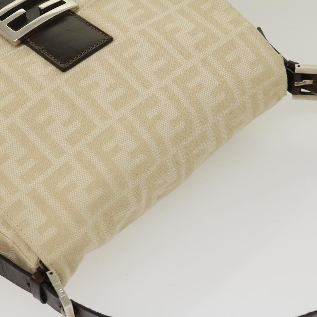 FENDI Zucca Canvas Mamma Baguette Shoulder Bag Beige 29900