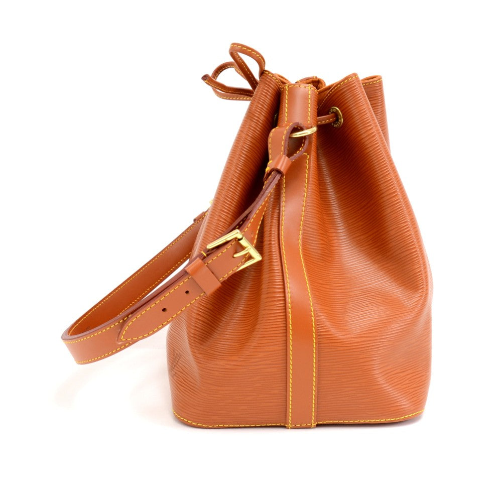 Louis Vuitto Petit Noe Orange Epi Leather Bag