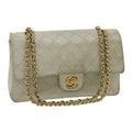 CHANEL Classic Matelasse 25 Double Chain Flap Shoulder Bag Lamb Skin 29961A