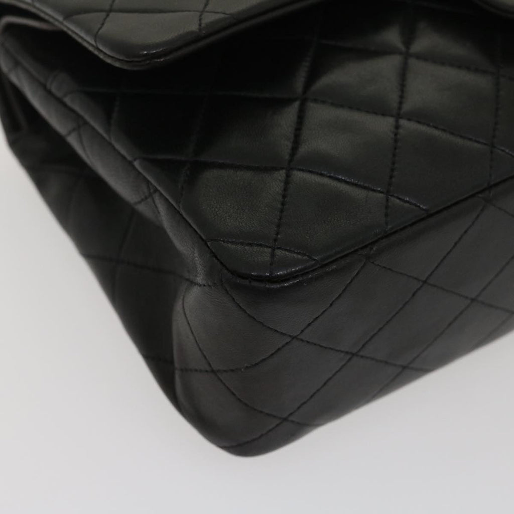 CHANEL Classic Matelasse 25 Chain Flap Shoulder Bag Lamb Skin Black 29962A