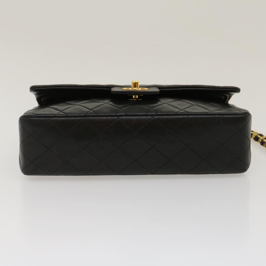 CHANEL Classic Matelasse 25 Chain Flap Shoulder Bag Lamb Skin Black 29962A
