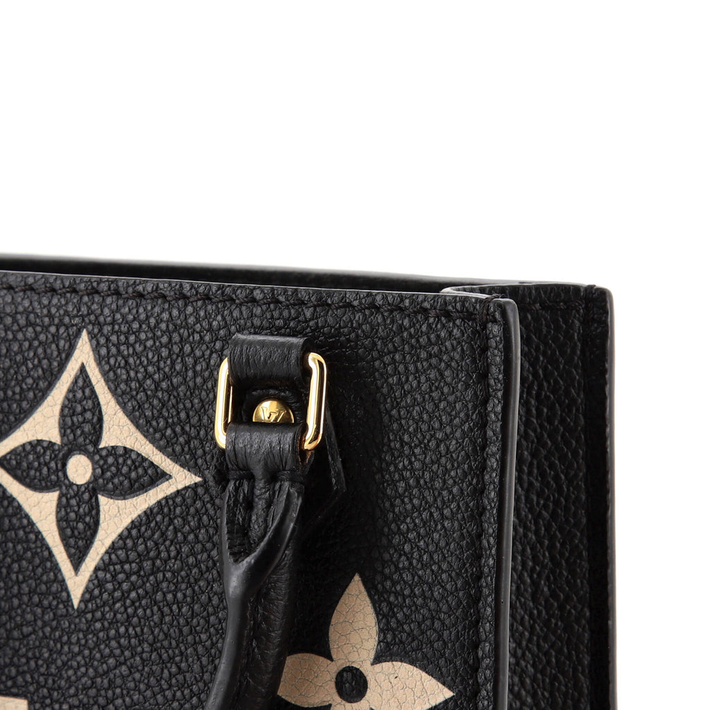 Louis Vuitton Petit Sac Plat Bag Bicolor Monogram Empreinte Giant