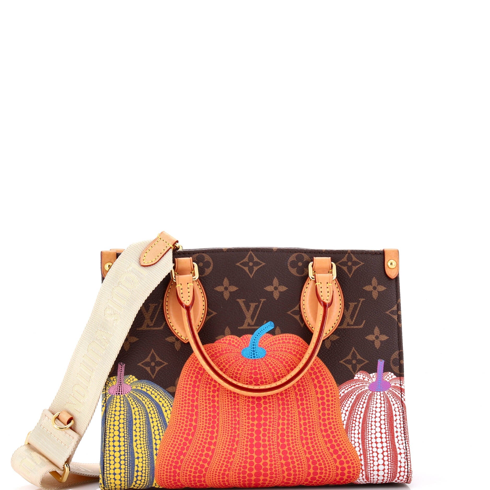 Louis Vuitton OnTheGo Tote Yayoi Kusama Pumpkins Monogram Canvas PM