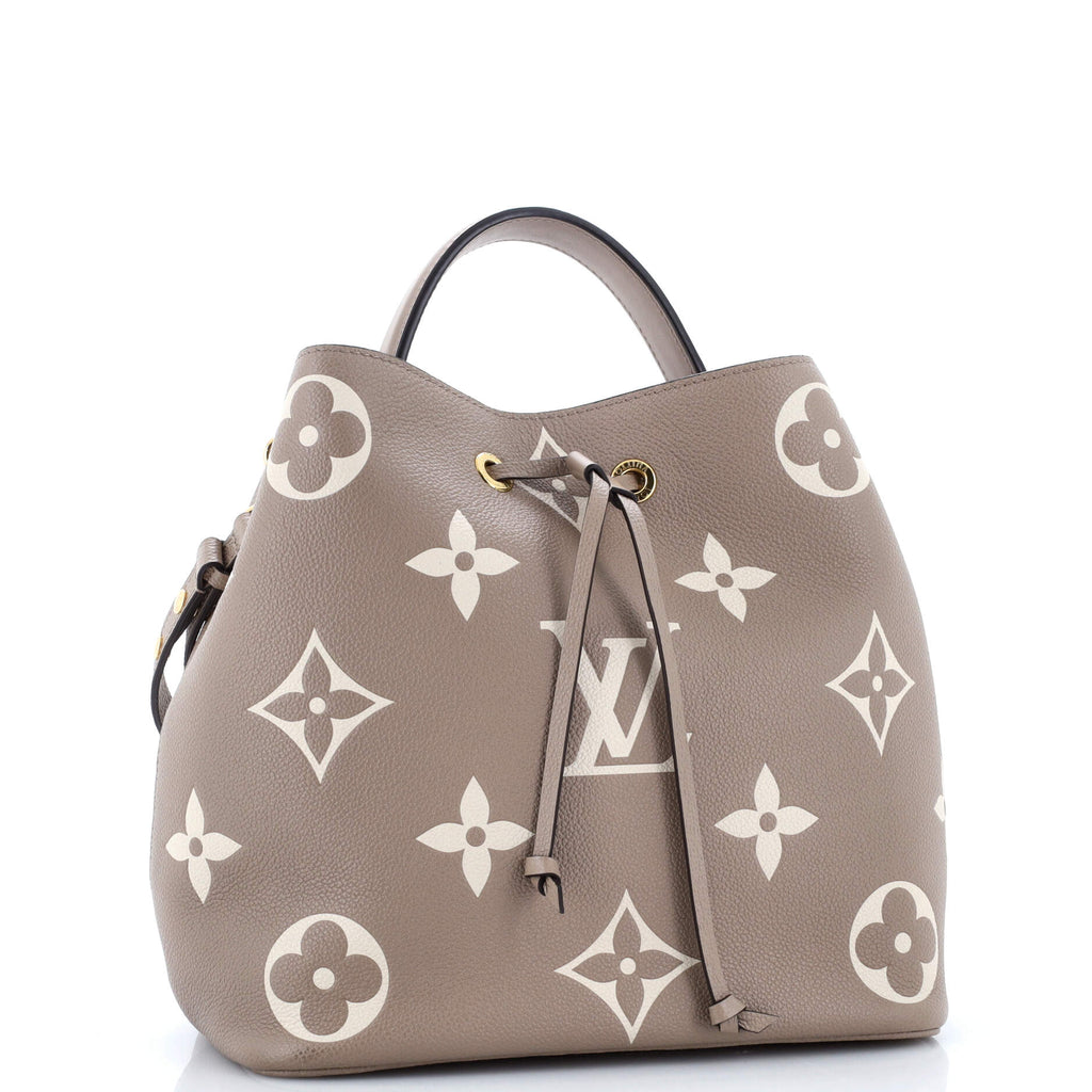 Louis Vuitton NeoNoe Handbag Bicolor Monogram Empreinte Giant MM
