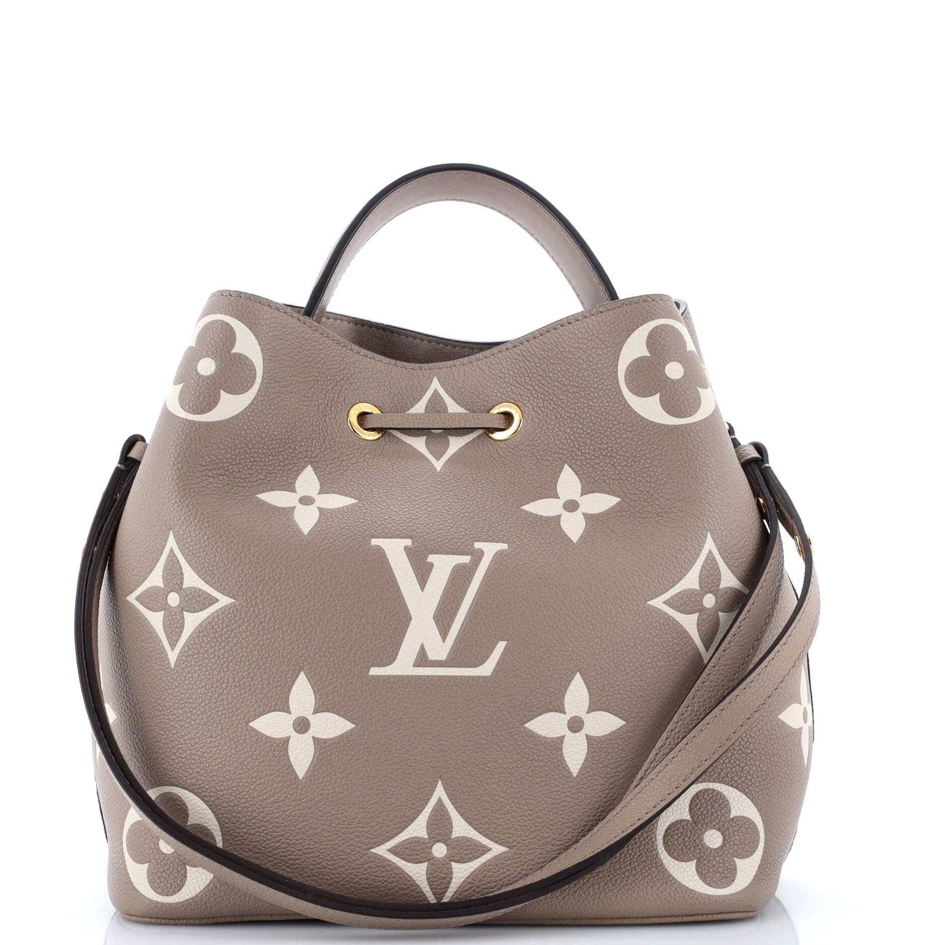 Louis Vuitton NeoNoe Handbag Bicolor Monogram Empreinte Giant MM