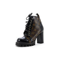 Louis Vuitton Women's Star Trail Ankle Boots Monogram Canvas with Patent