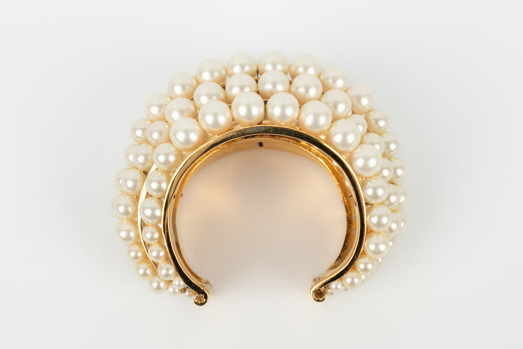 Bracelet manchette de perles nacrÃƒÆ’Ã‚Â©es Chanel