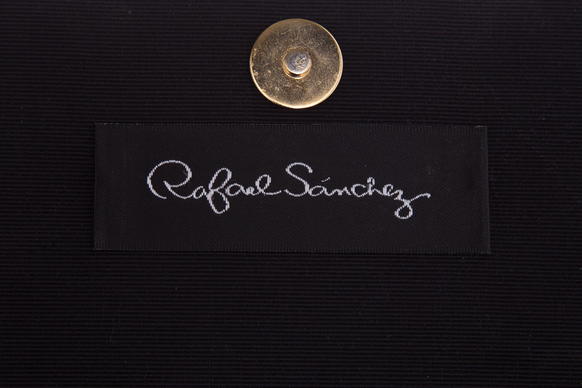 Rafael Sanchez Vintage Black Printed Shoulder Bag