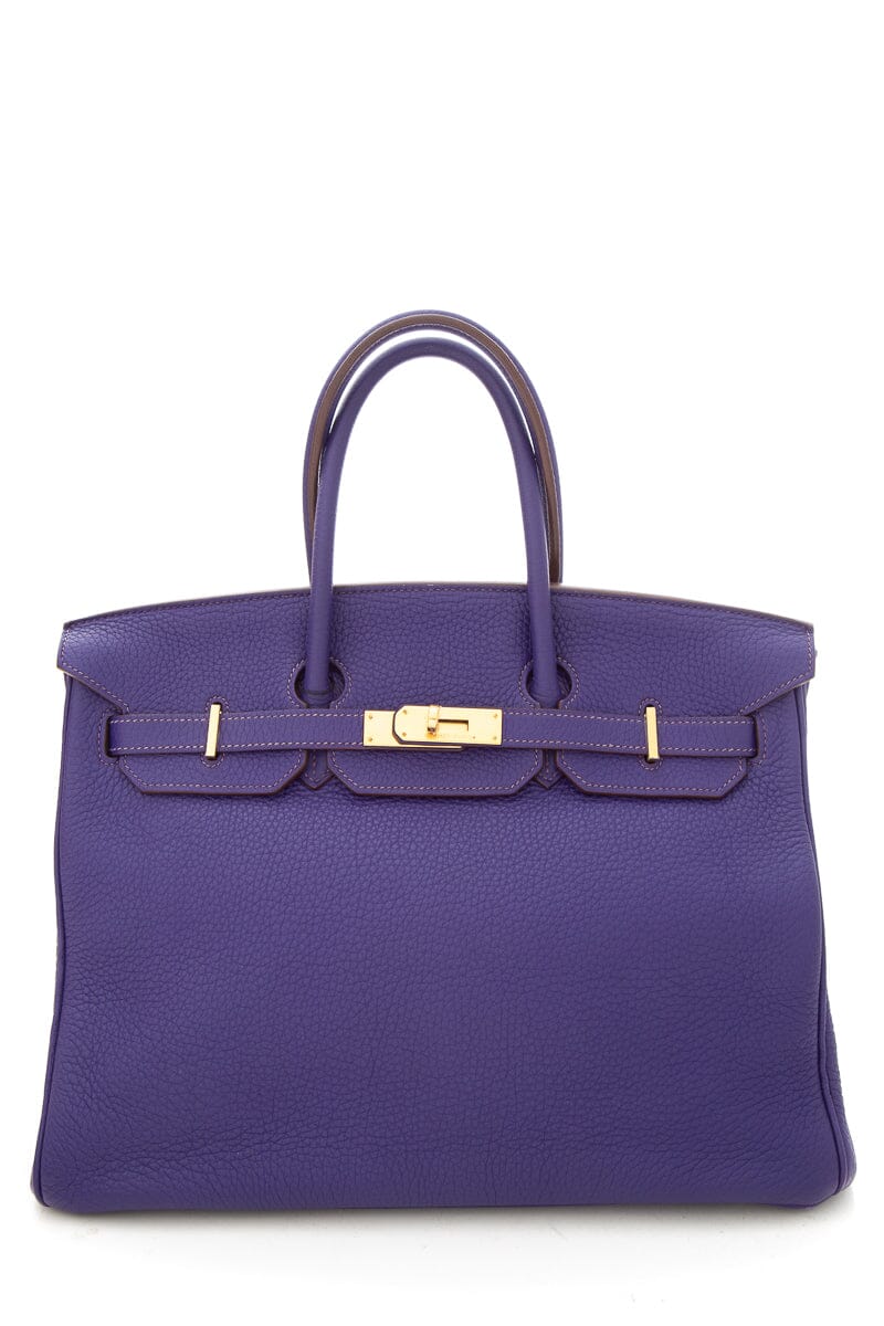 HermÃƒÆ’Ã‚Â¨s Ultra Violet 35CM Birkin in Togo Leather- With Key