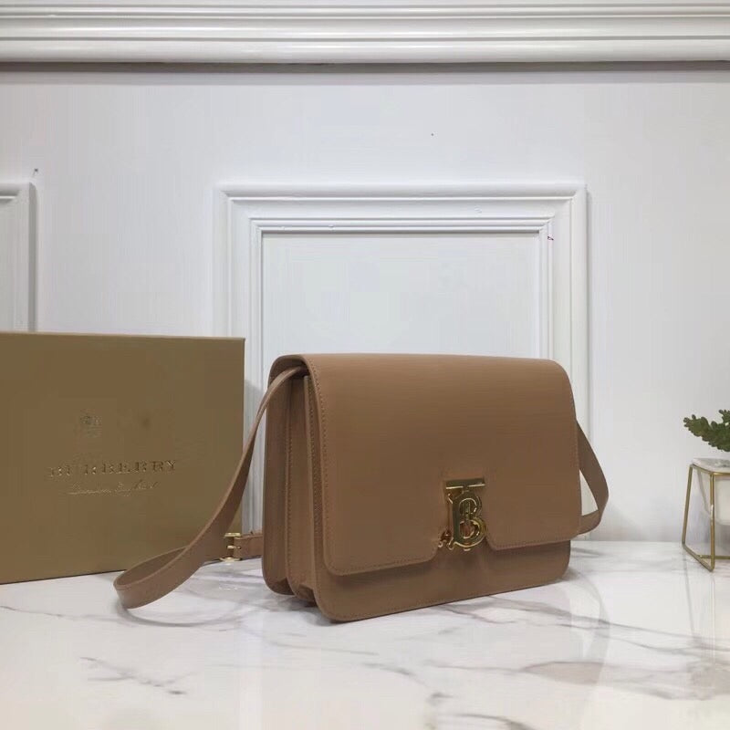 GLAMI Small TB Crossbody Bag Monogram Light Brown For Women, Bags 8.3in/21cm