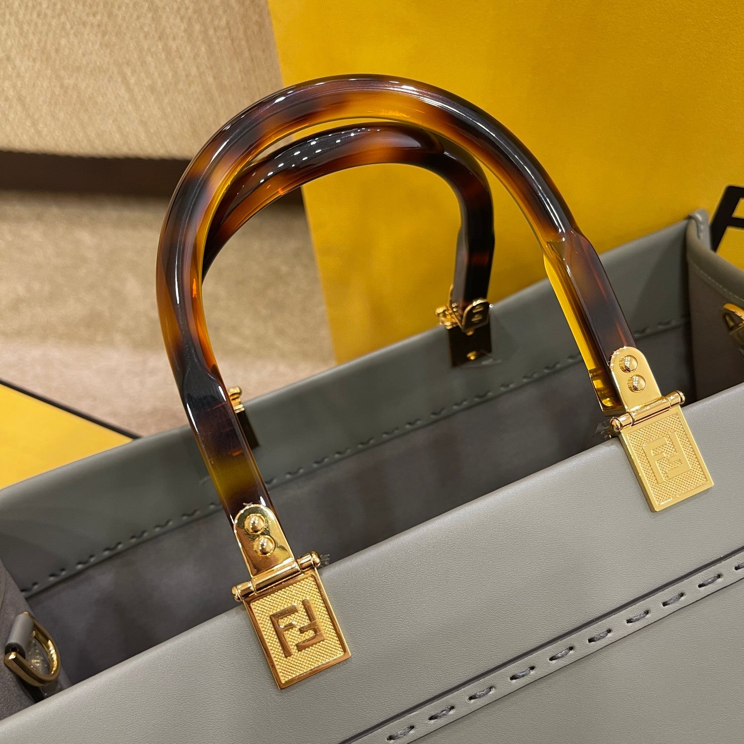 FI Tote Bag Grey For Women, Wonmen’s Bags 13.8in/35cm FF 8BH386AGLAMILF1BZC