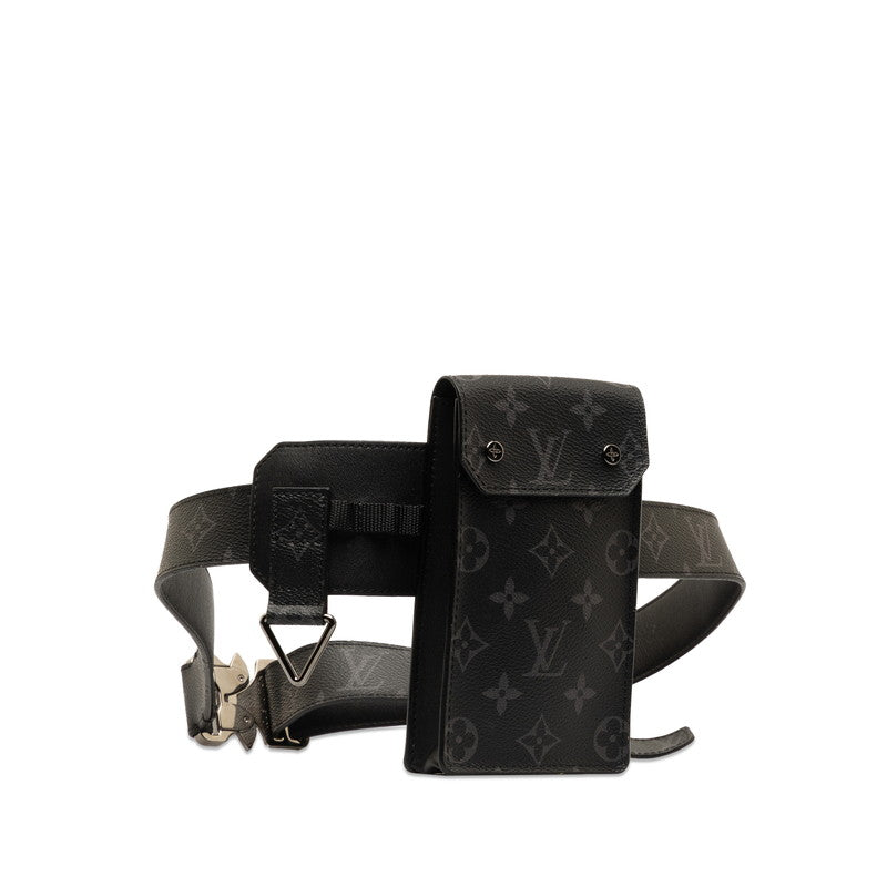 Louis Vuitton Monogram Eclipse Sanctuary Utility Waistport Body Bag M0235Q Gr PVC Leather Men LOUIS VUITTON