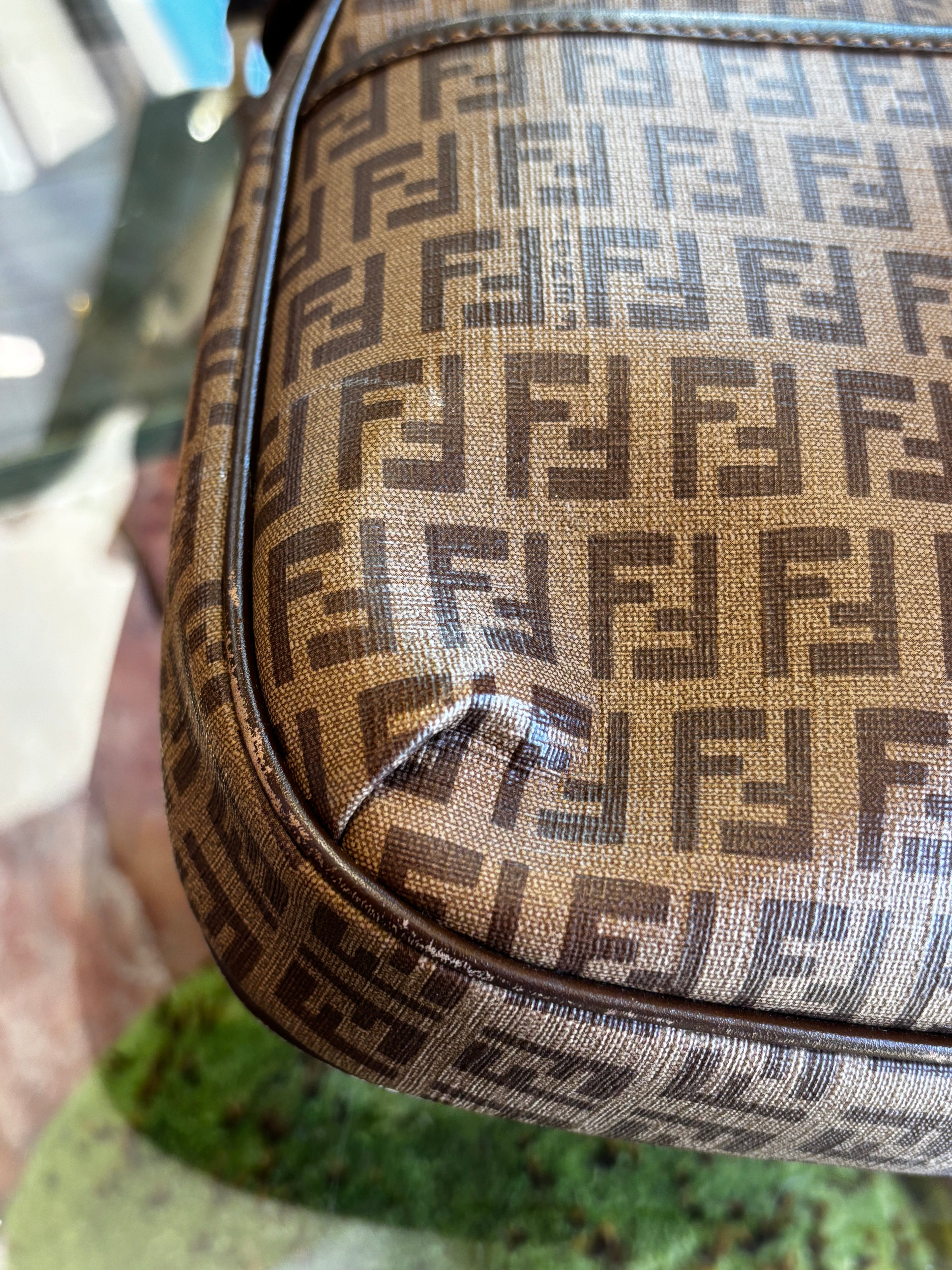 FENDI Brown Zucchino Spalmati Messenger